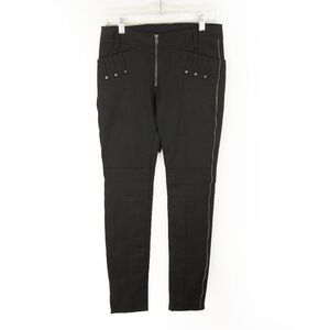 Black Pearl Japan Grunge Rocker Punk Black Zipper Sides Skinny Leg Pants